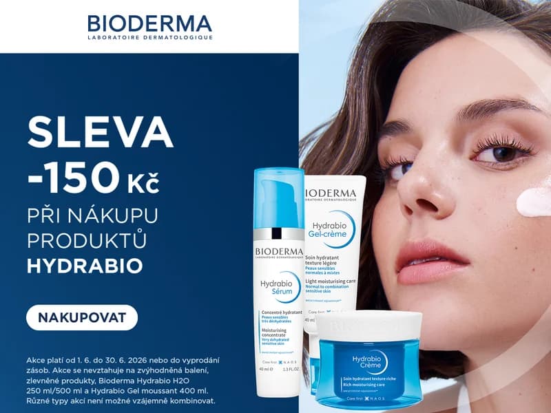 Sleva 150 Kč při nákupu produktů Bioderma Hydrabio