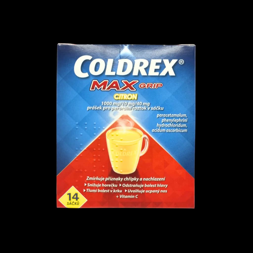 Coldrex MAXGrip Citron 14 sáčků se slevou 30 Kč