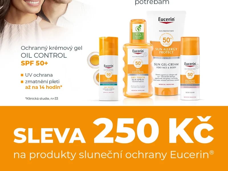 Sleva 250 Kč na produkty sluneční ochrany Eucerin