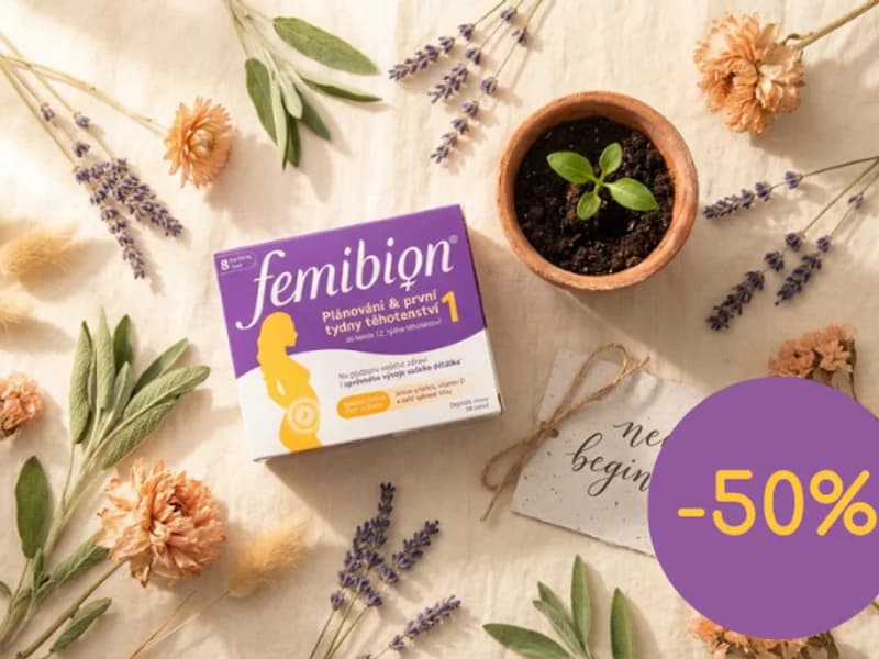 Sleva 50 % na Femibion 1 Plánování a první týdny těhotenství
