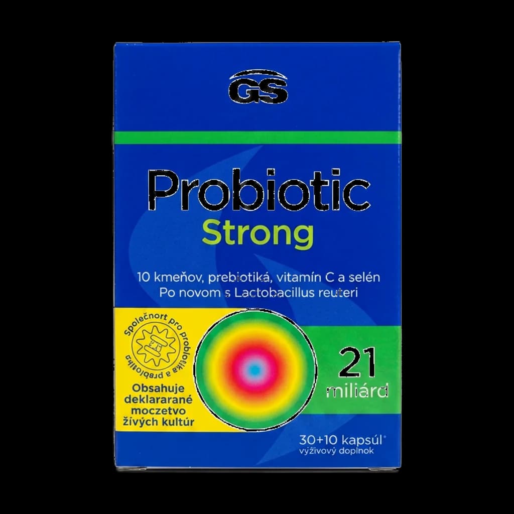 GS Probiotic Strong 30+10 kapslí se slevou 40 Kč