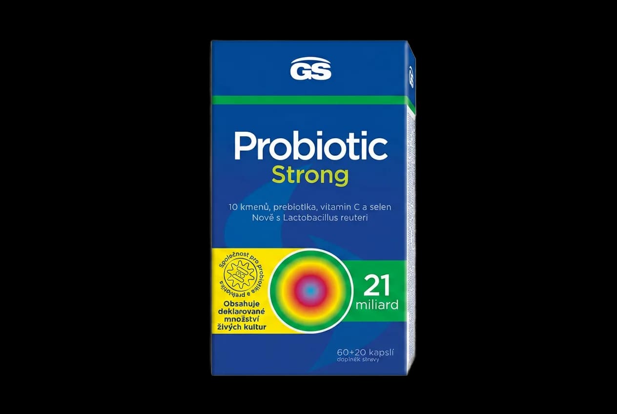 GS Probiotic Strong 60+20 kapslí se slevou 51 Kč