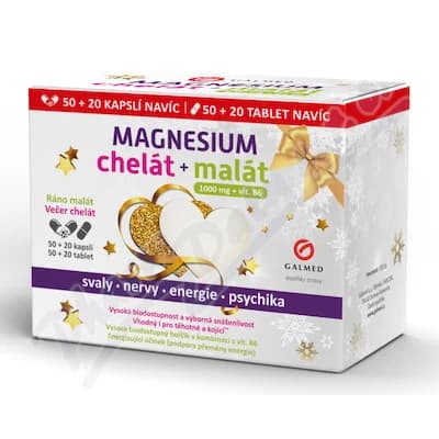 Galmed Magnesium chelát cps. 50+20 + malát tbl. 50+20