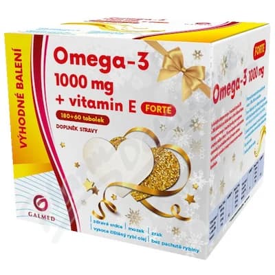 Galmed Omega-3 forte 1000 mg + vitamin E tob. 180+60